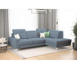 NAROŻNIK ROZKŁADANY MALIBU MINI 180X250 - prawa , Odcienie niebieskiego