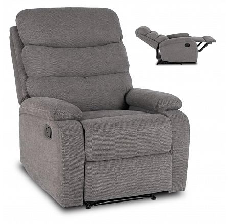 Fotel Rozkładany KOBE Szary Tkanina