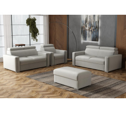 Sedací souprava Petrit 3+2+1+taburet Paros světle šedá