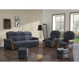 Sedací souprava Kara 3F+1+1+2T šedá/dř.olše