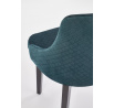 TOLEDO 3 étkezőszék, sötétzöld bársony