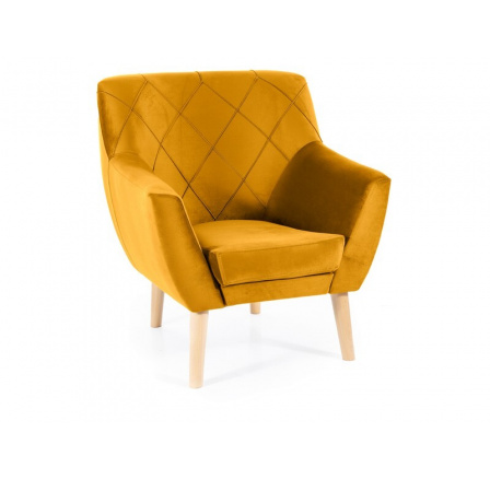 FOTEL KIER 1 VELVET CURRY BLUVEL 68 / BUK