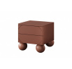 Szafka nocna z dwoma szufladami Sonatia II na nogach kulach 45 cm - burgund