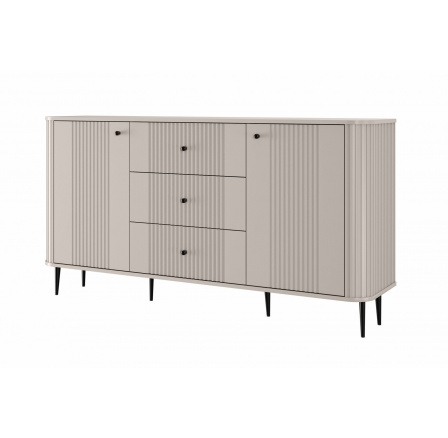 Komoda z szufladami Vesper 160 cm - kaszmir / czarne nogi