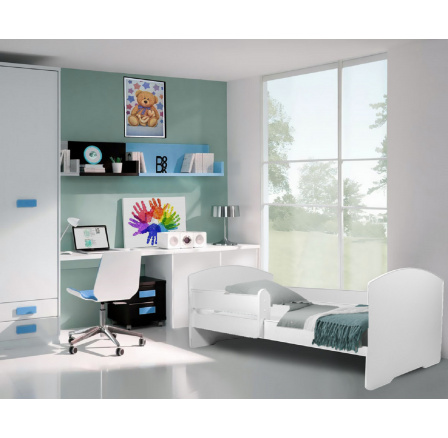 Ágy matraccal és korláttal PEPE 160x80 Fehér