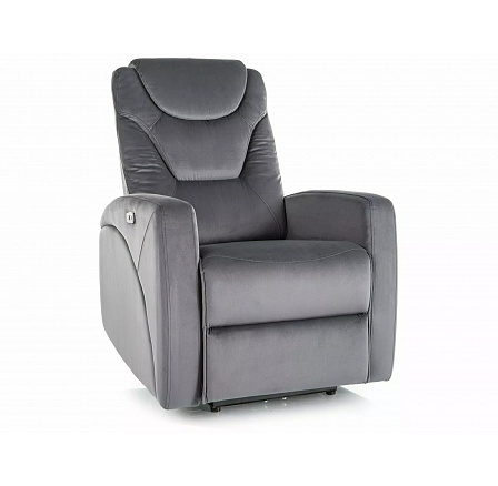 Kinyitható fotel KRONOS, Velvet Szürke Bluvel 14