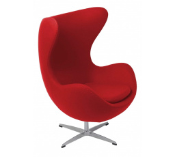 Tojás fotel piros kasmír 24 Prémium