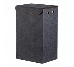 Koš prádelní - látkový s víkem, modrá barva