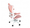 Kancelářská židle, houpací mechanismus, růžová síťovina, KA-C807 PINK