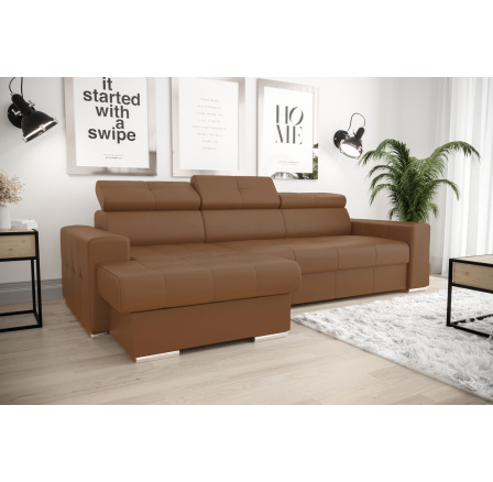 NAROŻNIK Z FUNKCJĄ SPANIA MARGO 160x250 (ODCIENIE BRĄZU)NE 23- SZYBKA WYSYŁKA