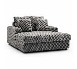 Fotel Wypoczynkowy KOBEL Szary Pluszowy