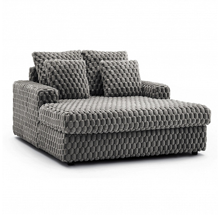 Fotel Wypoczynkowy KOBEL Szary Pluszowy