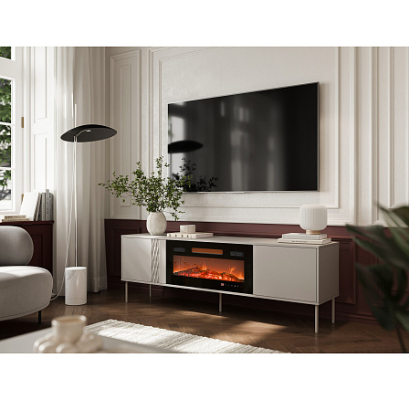TRESSE 180 EF TV-komód elektromos kandallóval, bézs TRESSE 180 EF TV-komód elektromos kandallóval, bézs