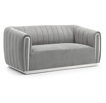 SOFA SANTORINI 2 SZTRUKS SZARY TAP.198/SREBRNY