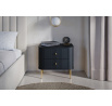 Zestaw szafek nocnych Vesper 56 cm - czarny / złote nogi