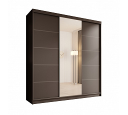 SONIC 200 ruhásszekrény, Fekete/Fekete