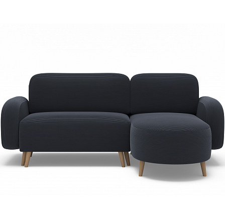 Bawal corner sofa with sleeping function and storage compartment, dark grey velvet, right-hand side Jarell 06 188x100 Right 1 Bawal corner sofa with sleeping function and storage compartment, dark grey velvet, right-hand side Jarell 06 188x100 Right 1