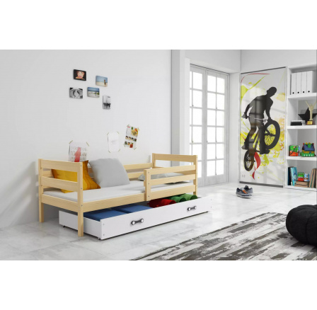 ERYK PARTEROWE RAMA SOSNA SZUFLADA BIAŁY BEZ MATERACY 90 X 200 KPL