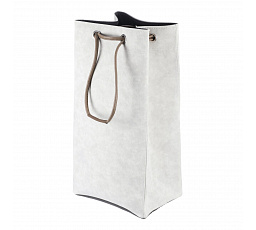 Koš látkový - skládací, stahovací, krémový