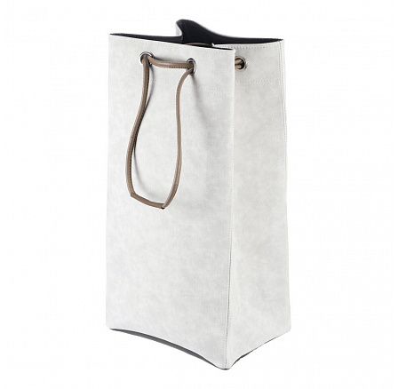 Koš látkový - skládací, stahovací, krémový