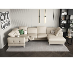 NAROŻNIK MALIBU MAX II RELAX 180x350x182 CM SKÓRA NATURALNA - Skóry naturalne - Wybierz swój kolor , Strona lewa