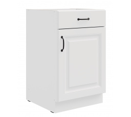 Dolní skřínka STELLO - 50 D 1F 1S BB, Bílá/Bílá