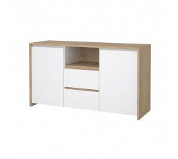 Komoda Nerea 318, jackson hickory/bílý lesk