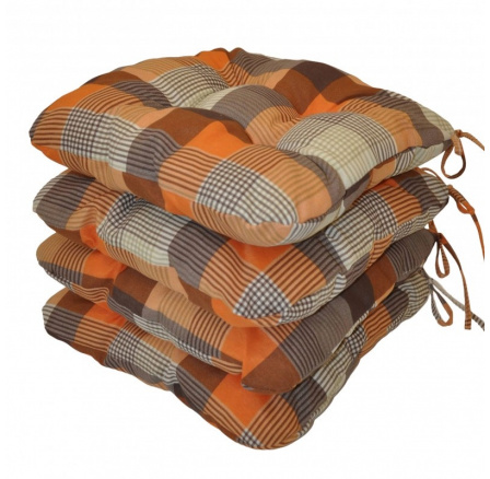 Sedák UNI motiv UNIKO oranžová kostka - set 4 kusy