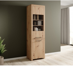 Magas vitrin JANEZ Artisan+Fekete