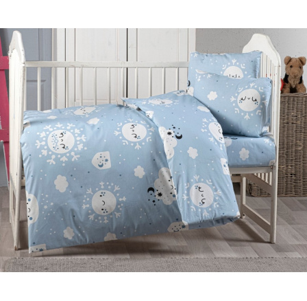 Bavlněné dětské povlečení 140x200, 70x90cm sen modrý