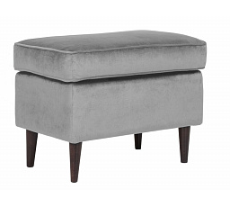 RON VELVET puff, szürke Bluvel 14/wenge