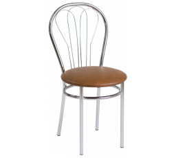 Venus étkezőszék, Barna ökobőr / Króm