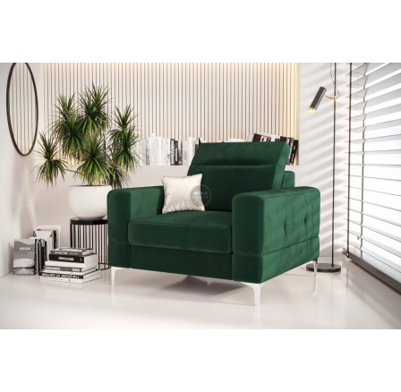 FOTEL TAPICEROWANY MALIBU 104 CM - Odcienie zieleni