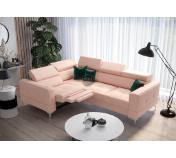 NAROŻNIK TOSCANIA RELAX Z FUNKCJĄ SPANIA 185X250 SKÓRA NATURALNA - Skóry naturalne - Wybierz swój kolor , lewa