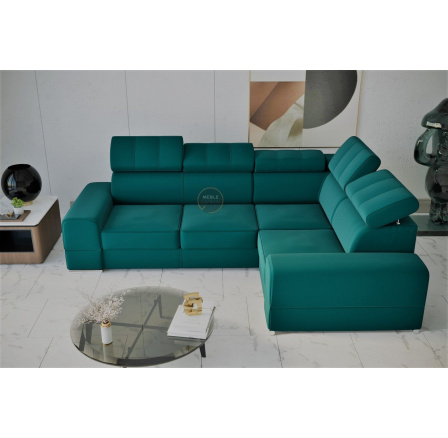 NAROŻNIK ROYAL II 280×210 - prawa , Odcienie turkusu
