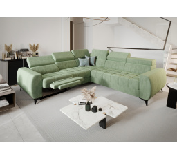 NAROŻNIK ROZKŁADANY PORTO II RELAX 255X258 CM - lewa , Odcienie beżu