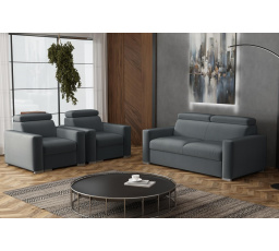 Sedací souprava Petrit 3+1+1 Paros tmavě šedá