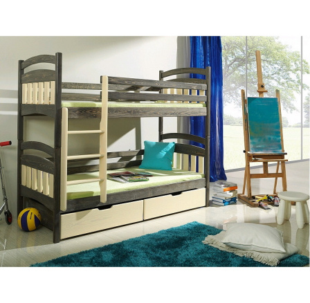 Dětská patrová postel z masivu JAKUB