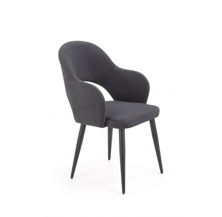 Étkezőszék K364, szürke bársony