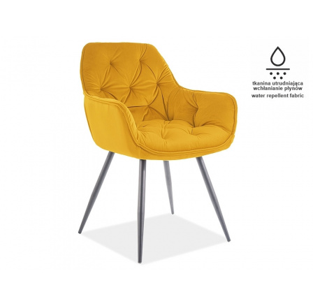 Étkezőszék CHERRY MATT sárga Velvet 48