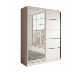 Tolóajtós szekrény Cardi 150 Fehér+Fehér