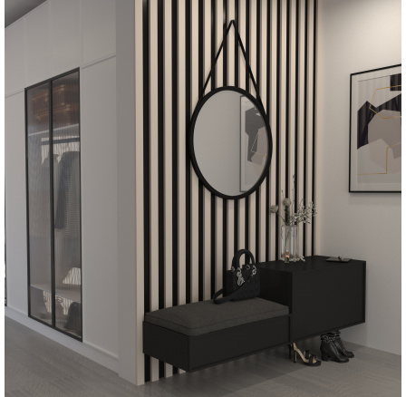 Grace Lustro Okrągłe na pasku 60cm Lustro 60x60