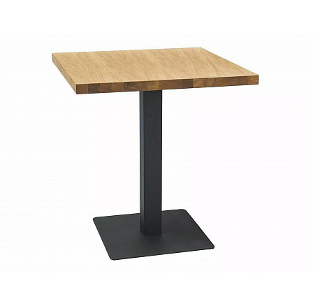 PURO étkezőasztal, természetes furnér, tölgy/fekete