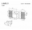 Komód 3D4S LAMELO LA21 fekete