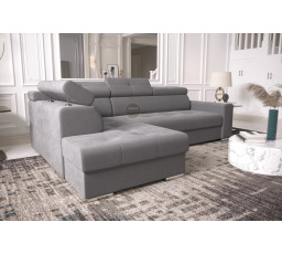 NAROŻNIK Z FUNKCJĄ SPANIA MARGO I 260×185 - lewa , Odcienie szarości