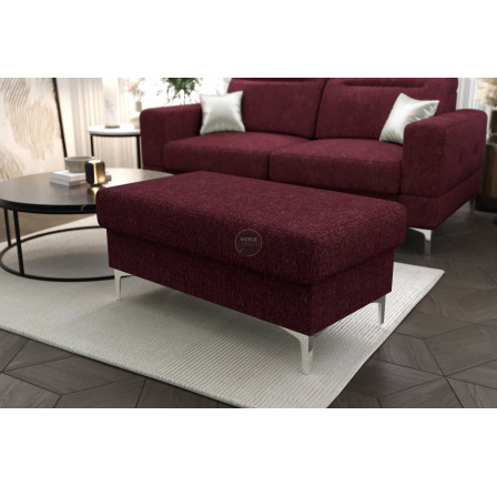 PUFA ZE SCHOWKIEM MALIBU 100x55 CM - Odcienie bordowego