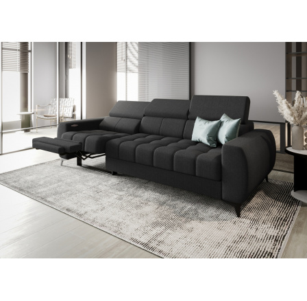 SOFA PORTO III RELAX 263 CM - Odcienie ciemnej szarości , Strona lewa