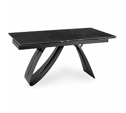 Stół DEVON Ceramiczny Rozkładany 160-220 cm Czarny Marmur/Czarny