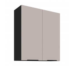 Horní skřínka ARONA - 80 G-90 2F, Černá mat/Kašmír