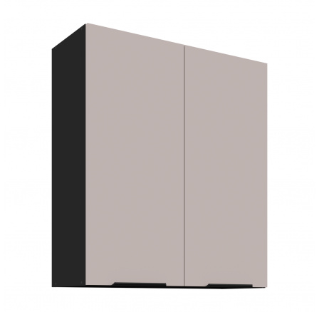 Horní skřínka ARONA - 80 G-90 2F, Černá mat/Kašmír